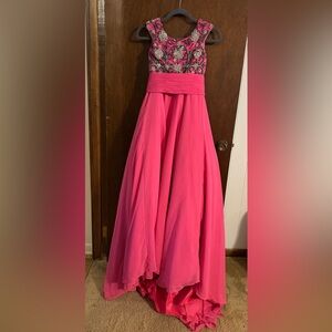 Girls Pink Pageant Dress